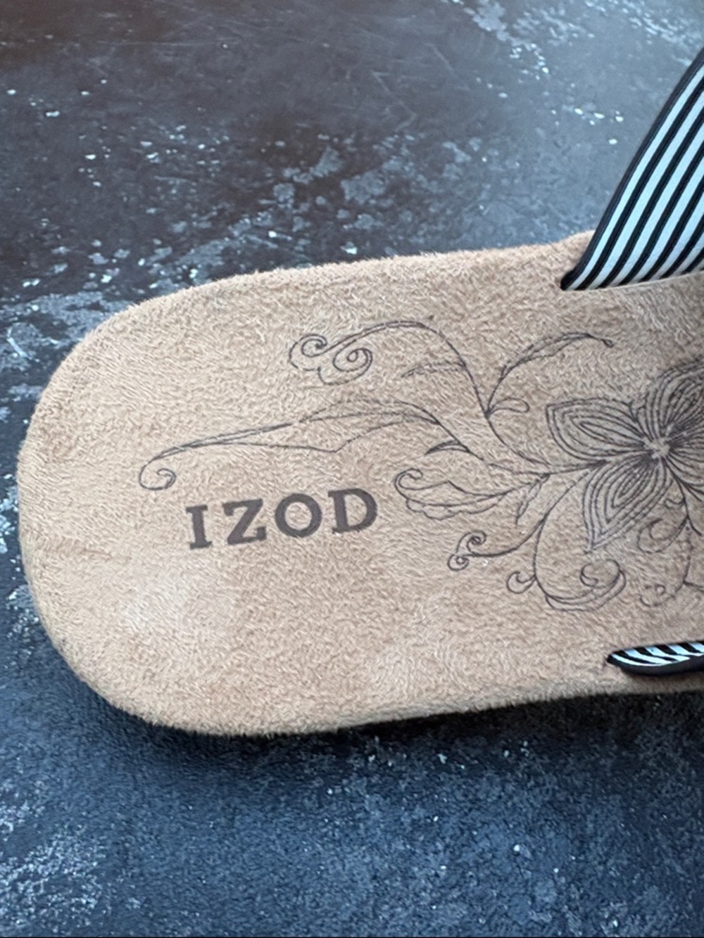 IZOD Women’s Black Crisscross Slide Sandals size 8 - Picture 8 of 10